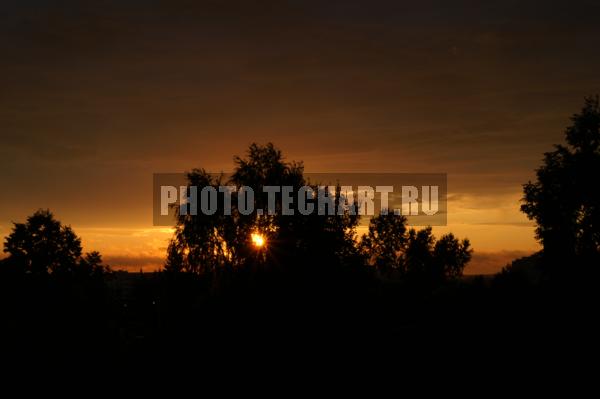 оранжевый закат / Природа / закаты и рассветы
