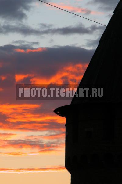 силуэт тульского кремля / Город, архитектура / городской пейзаж