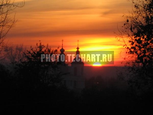 закат с куполами / Природа / закаты и рассветы