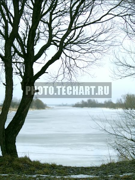 лед на реке / Природа / зимний пейзаж