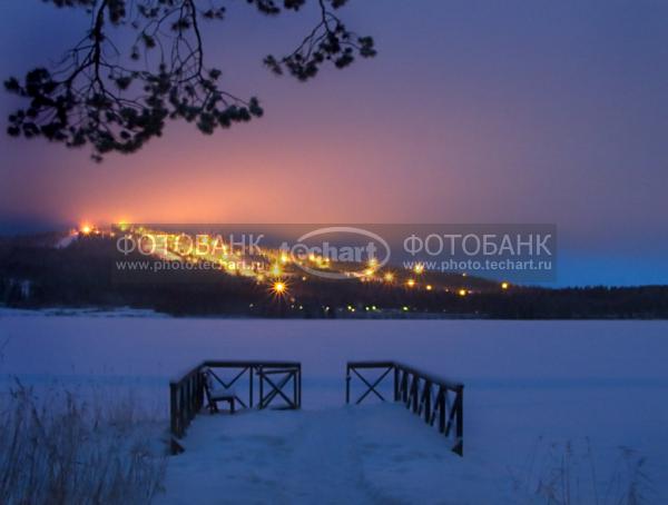 огни города / Природа / зимний пейзаж