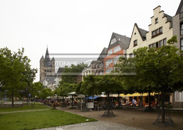 Германия. Кельн. Набережная Рейна. Germany. Koln. / Город, архитектура / городской пейзаж