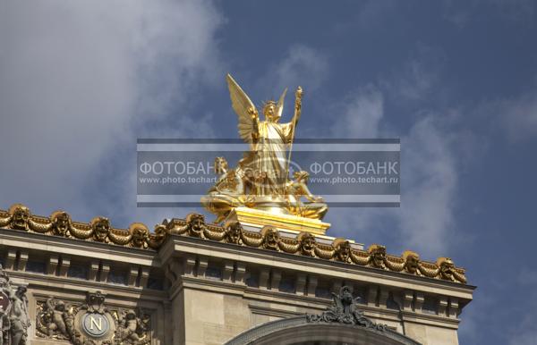 Франция. Париж. Скульптурная композиция на Гранд Опера. France. Paris. Grand Opera. / Город, архитектура / фрагменты и детали