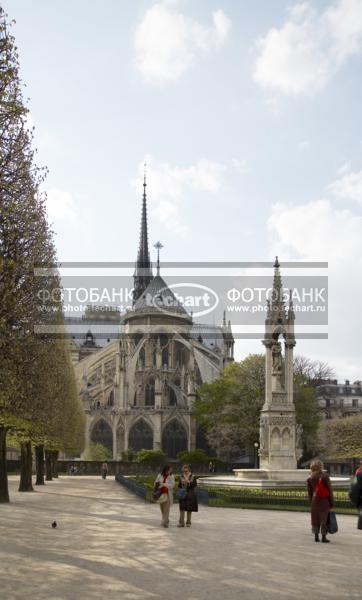 Франция. Париж. Собор Парижской Богоматери. Нотр-Дам. France. Paris. Notre Dame de Paris. / Город, архитектура / строительство