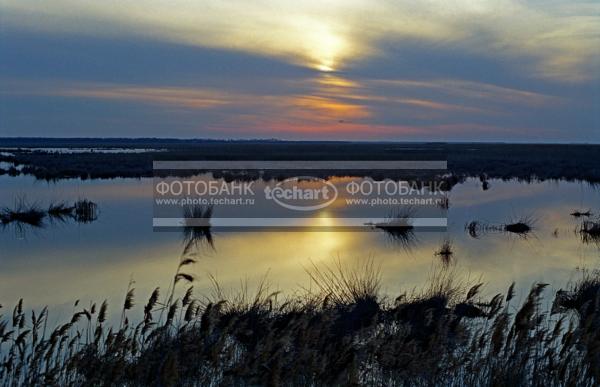 Природа России. Закат на реке / Природа / реки и озера
