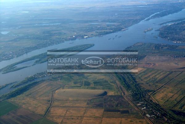 вид на город Астрахань с высоты птичьего полета / Природа / прочее