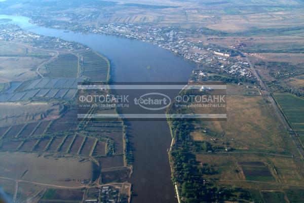 Вид на город Астрахань с высоты птичьего полета / Природа / прочее