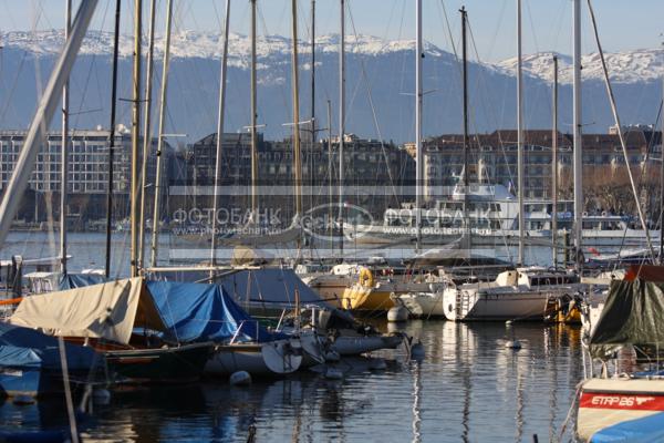 Европа. Швейцария. Женева. Причал. Женевское озеро. Lac Leman / Техника, транспорт / Водный