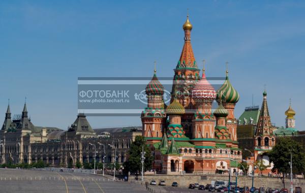 Москва. Собор Василия Блаженного, ГУМ / Город, архитектура / городской пейзаж