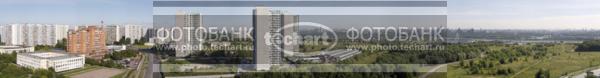 Москва. Крылатское. Панорама. Лето. Moscow. Krylatskoe. Panorama. Summer. Sky View. / Город, архитектура / городской пейзаж