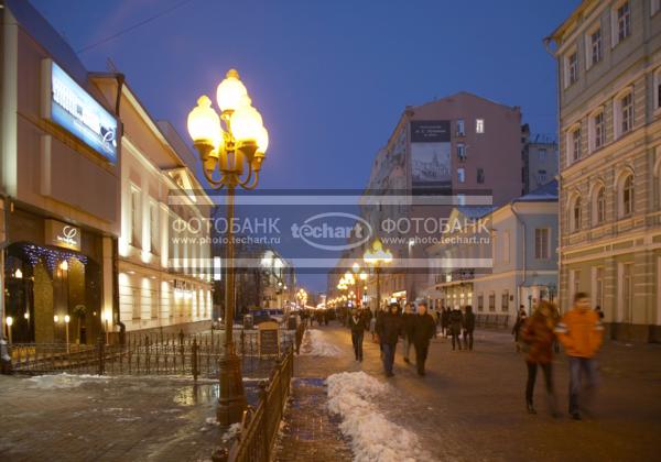 Россия. Москва. Вечерняя Москва. Арбат. Вечерний Арбат. Russia. Moscow. Evening. Arbat / Город, архитектура / городской пейзаж