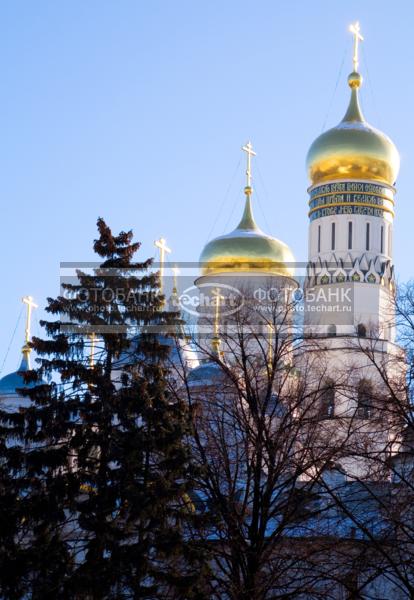 Россия. Москва. Кремль. Купола / Город, архитектура / архитектура и скульптура