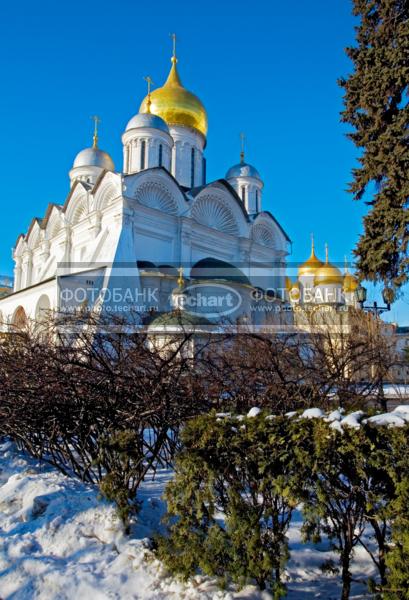 Россия. Москва. Кремль. Купола собора / Город, архитектура / архитектура и скульптура