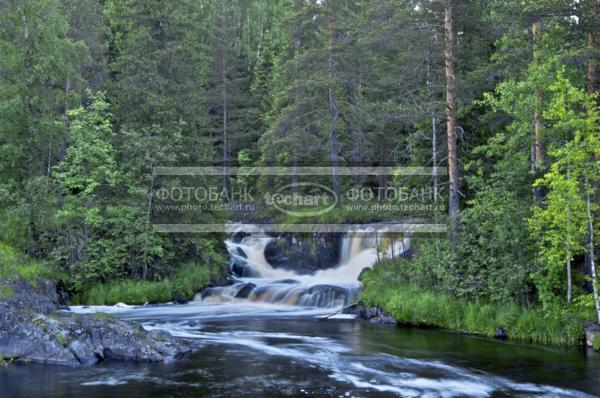 Природа России. Карелия. Водопад Тохмайоки / Природа / реки и озера