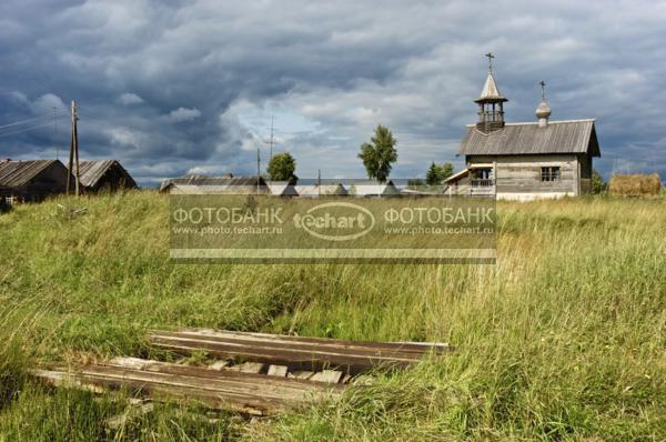 Россия. Россия, Европейский север, Архангельская область, Кенозерский нац парк. Рыжково. Часовня Пресвятой Богородицы / Город, архитектура / национальная архитектура