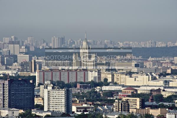 Москва. Вид на юг с Соколиной горы. Мегаполис / Город, архитектура / архитектура и скульптура