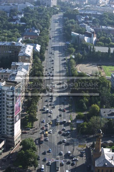 Москва. Стромынка. Улица сверху / Город, архитектура / городской пейзаж