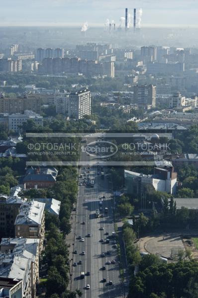 Москва. Стромынка. Улица сверху / Город, архитектура / городской пейзаж