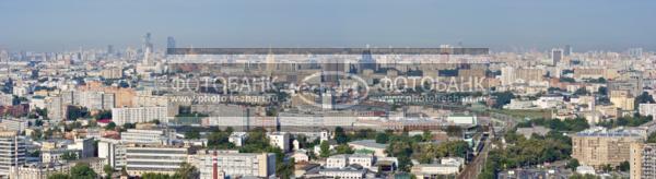 Москва. Центр Москвы с востока. Лето. Панорама / Город, архитектура / городской пейзаж