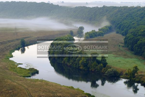 Россия. Тульская область. Утро на реке Красивая Меча / Природа / реки и озера