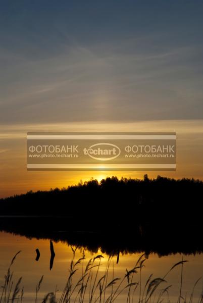 Россия. Псковская область. Озеро Верято. Рассвет / Природа / реки и озера