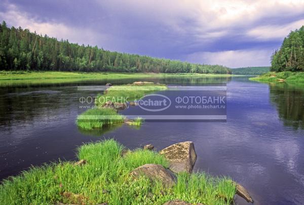 Россия. Сибирь. Красноярский край. Эвенкия. Река Подкаменная Тунгуска / Природа / реки и озера