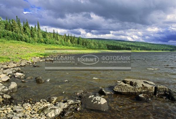 Россия. Сибирь. Красноярский край. Эвенкия. Устье реки Майгунгна / Природа / реки и озера