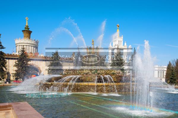 Россия. Москва. Фонтан на ВДНХ / Город, архитектура / архитектура и скульптура