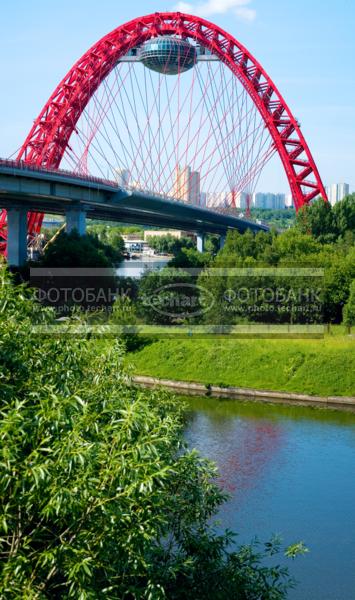 Россия. Москва. Живописный мост, Вантовый мост в Серебряном бору / Город, архитектура / архитектура и скульптура