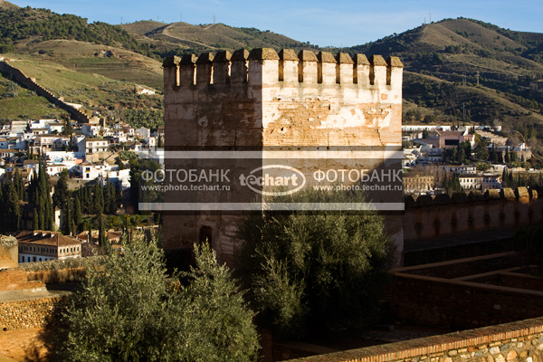 Европа. Испания. Гранада. Альгамбра,  Alhambra. Башня / Город, архитектура / архитектура и скульптура