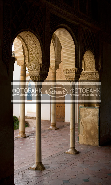 Европа. Испания. Гранада. Альгамбра, Alhambra, Львиный дворик / Город, архитектура / архитектура и скульптура