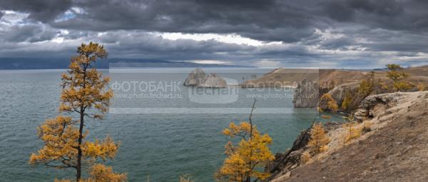 Природа России. Байкал. Осень. Остров Ольхон. Мыс Шаманка / Природа / осенний пейзаж