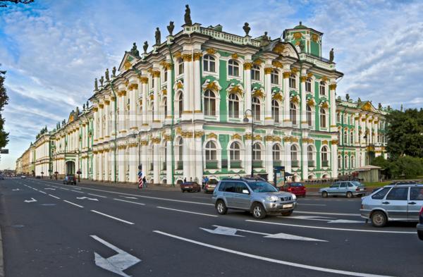 Санкт-Петербург. Зимний дворец на набережной / Город, архитектура / городской пейзаж