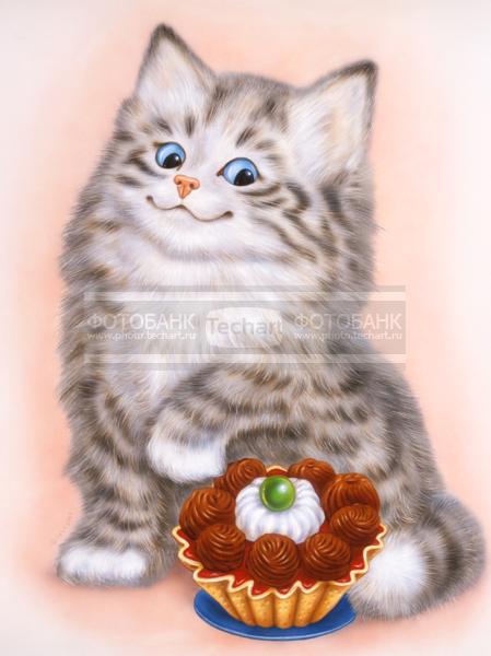 Графика. Акрил. Котенок / Арт / Графика