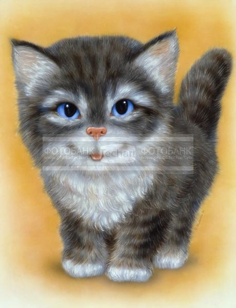 Графика. Акрил. Котенок / Арт / Графика