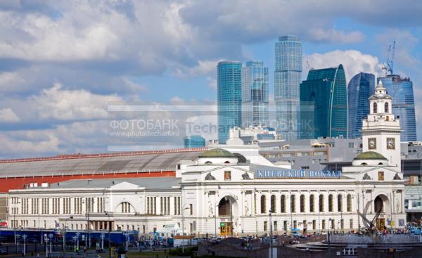 Москва. Киевский вокзал. Москва-сити.  / Город, архитектура / архитектура и скульптура