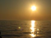 закат на море