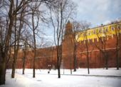 Россия. Москва. Александровский сад. Кремлевская стена. Russia. Moscow. Alexander Garden. Kremlin Wall