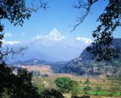 Непал, окрестности Покары, долина реки Mardi Khola, гора Machhapuchhre