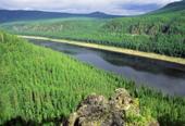 Россия. Сибирь. Красноярский край. Эвенкия. Река Подкаменная Тунгуска