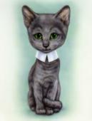 Графика. Акрил. Котенок